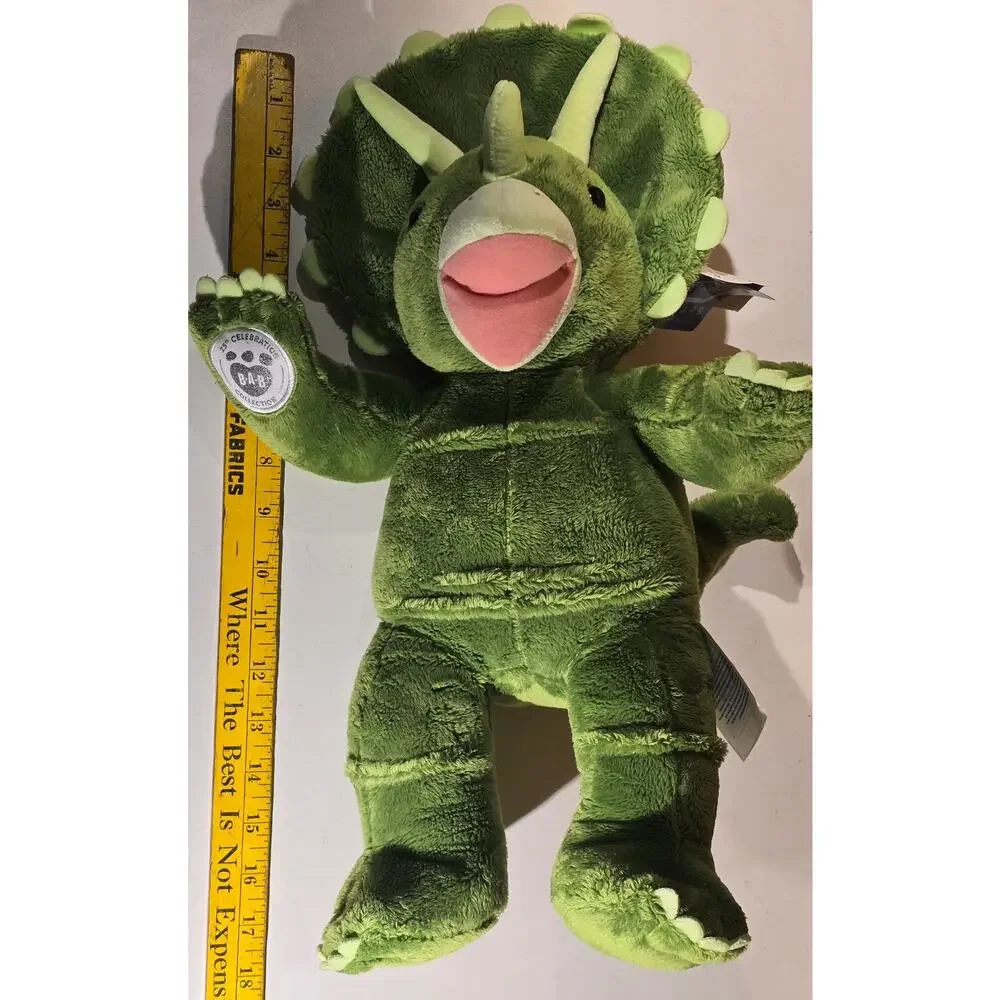 Build-A-Bear Triceratops Dinosaur Plush 25th Celebration Green Tags BAB